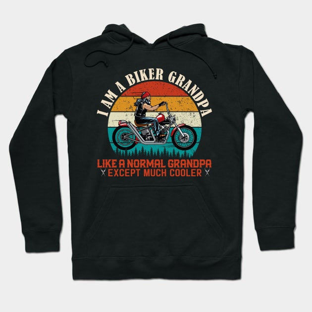 I am A Biker Grandpa Motorcycle Hoodie by banayan